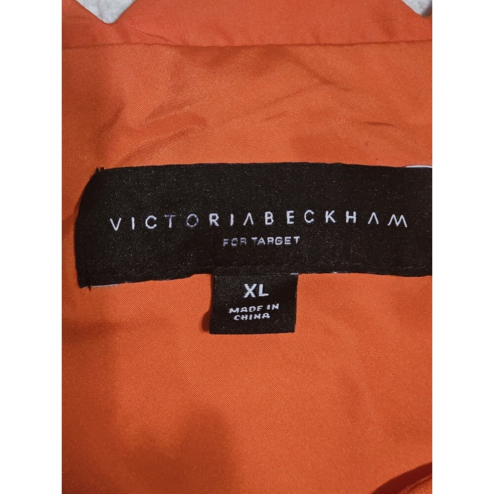 Victoria Beckham for Target Dress Womens Orange XL One Shoulder Scallop Ruffle - Picture 12 of 15